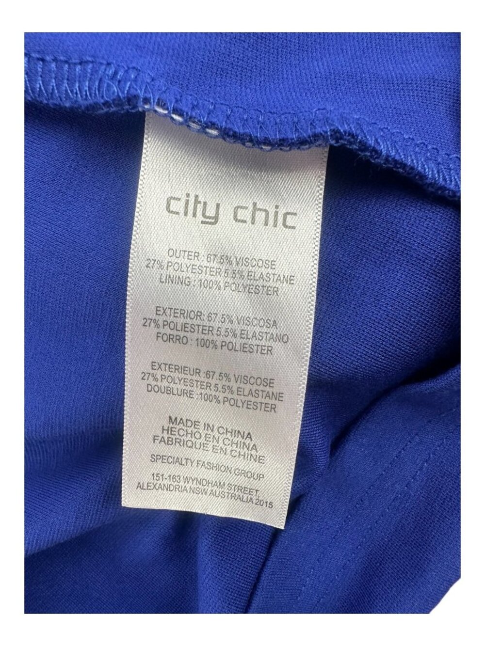 City Chic Royal Blue Fit Flare Dress Medium Plus Size V-Notch Cocktail - Picture 7 of 10